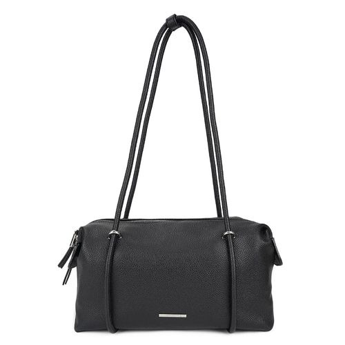 Bolsa Baguete Anel Metálico Preta