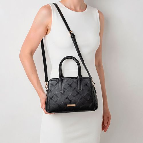 Bolsa Tote Matelassê Pespontada Preta