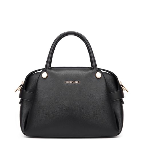 Bolsa Tote Enfeite Metalizado Preta