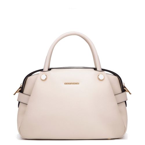 Bolsa Tote Enfeite Metalizado Off White