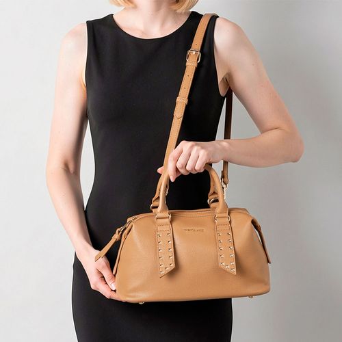 Bolsa Baú Tachas Caramelo